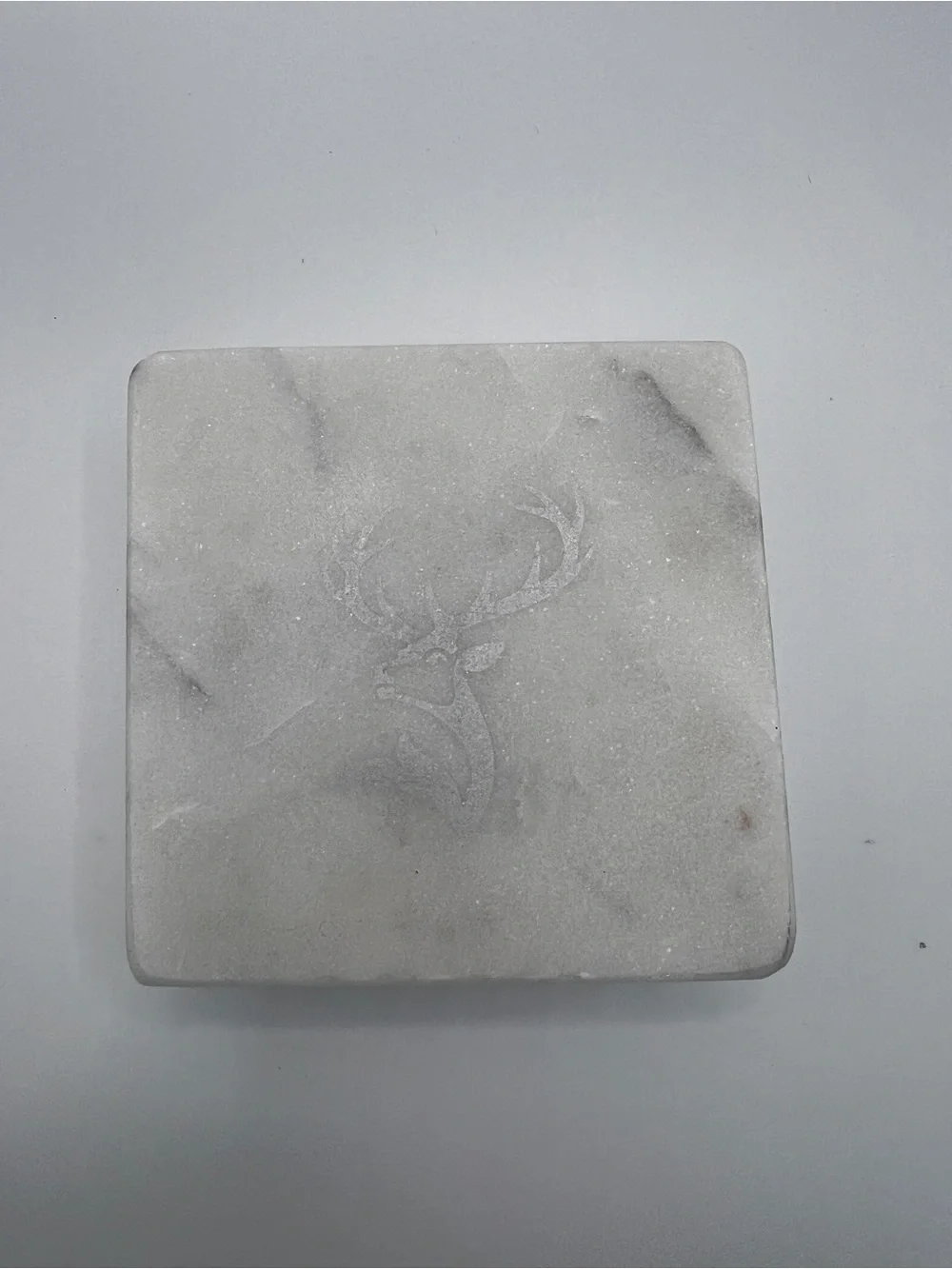 The Dalmore Scotch Whisky Marble Coasters Set of 8 Stag Logo Cork Back